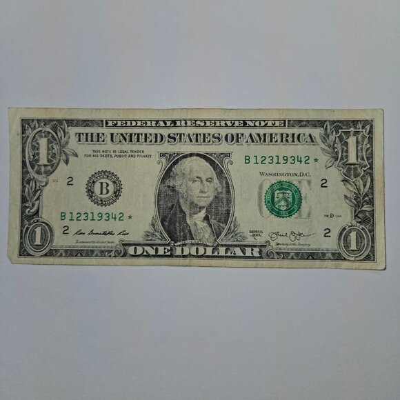 COPY - United States $1 Bill Star Note Series 2013 B12319342* PLUS 1934 Year (B… - Picture 2 of 4